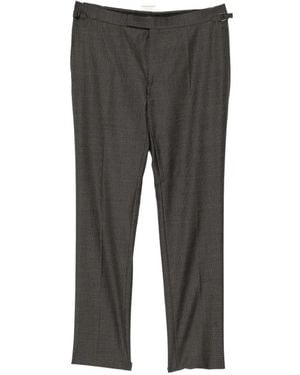 Tom Ford Check-Pattern Tailored Trousers - Grey