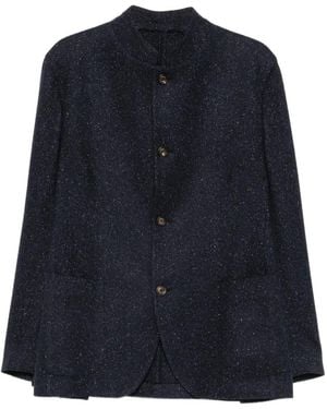 Eleventy Chaqueta Con Cuello Mao - Azul