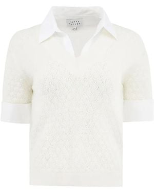 Tanya Taylor Esme Pointelle-Knit T-Shirt - White