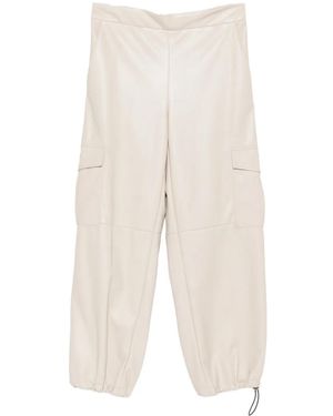 Liviana Conti Drawstrings-Hem Trousers - White