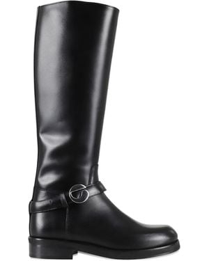 Coperni Schwarzer Lederkavalleriegürtelstiefel