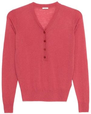 JOSEPH Pull Gillies Boutonné - Rouge