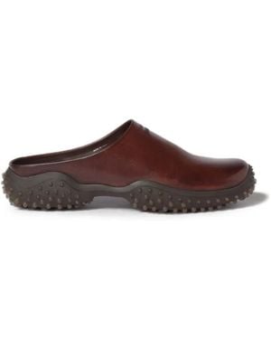 Miu Miu Leather Mules - Brown