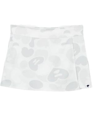 AAPE BY A BATHING AP Camouflage-Print Skort - White