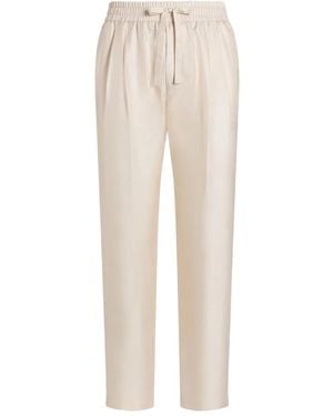 Dolce & Gabbana Silk Trousers - Natural