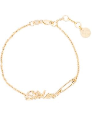Stolen Girlfriends Club Sentimental Script Bracelet - Metallic