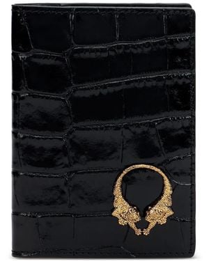 Roberto Cavalli Crocodile-Print Wallet - Black