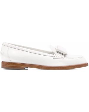 Ferragamo Mocasines con detalle de lazo Viva - Blanco