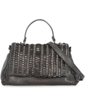 Reptile's House Mirage Leather Tote Bag - Black
