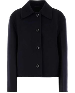 Jil Sander Chaqueta con cierre de botón y cuello - Negro