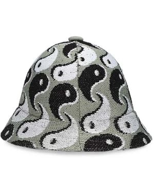 Kangol Cappello Con Motivo Yin Yang - Grigio