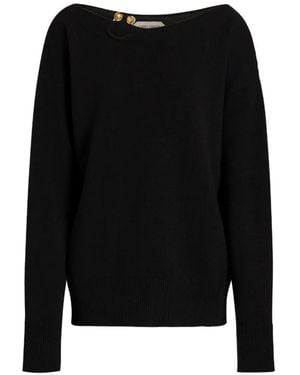 Alberta Ferretti Pull À Découpes - Noir
