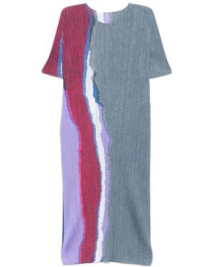 Pleats Please Issey Miyake Grainy Colors ミディドレス - グレー