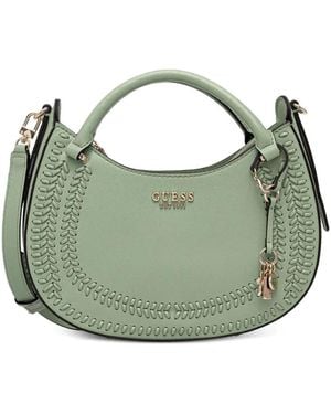 Guess Braided-Detail Crossbody Bag - Green