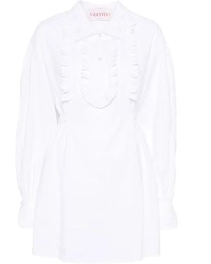 Valentino Garavani Ruffle-Detail Mini Dress - White