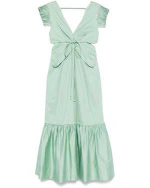 FARM Rio Cut-Out Midi Dress - Green