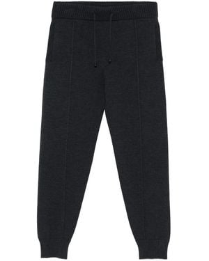 Drumohr Ribbed-Knit Merino Track Trousers - Blue