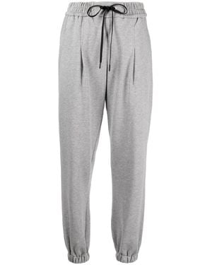 3.1 Phillip Lim Mélange-Effect Drawstring Track Trousers - Grey
