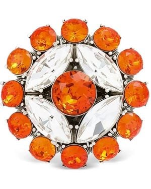 Dolce & Gabbana Brooch With Rhinestones - Orange