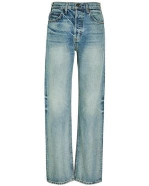 Nili Lotan Faded Straight-Leg Jeans - Blue