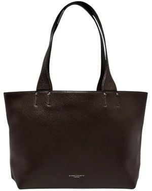 Gianni Chiarini Barbara Shopper Grained Tote Bag - Black
