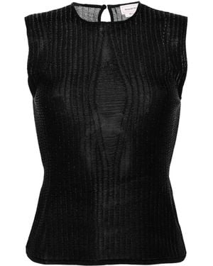 McQueen Loose Knit Top - Black
