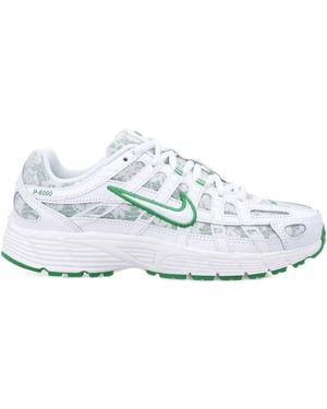 Nike P-6000 Patterned Trainers - White