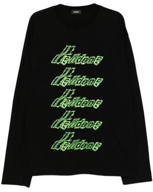 we11done Cotton Graphic T-Shirt - Black