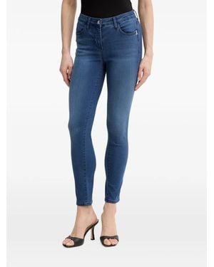 Patrizia Pepe Jean Skinny À Logo Imprimé - Blue