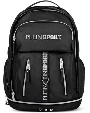 Philipp Plein Logo-Plaque Zip-Fastening Backpack - Black
