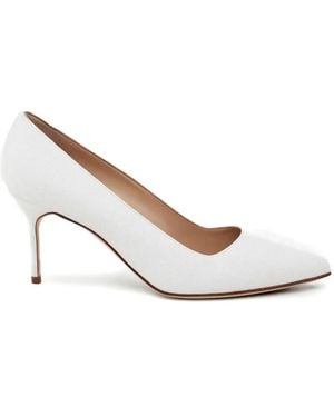 Manolo Blahnik Bpointed-Toe Court Shoes - White