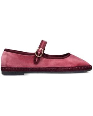 Flabelus O'Brien buckle-strap ballet flats - Rot