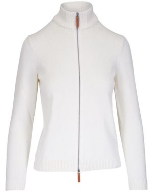 Lafayette 148 New York Ribbed-Knit Jacket - White