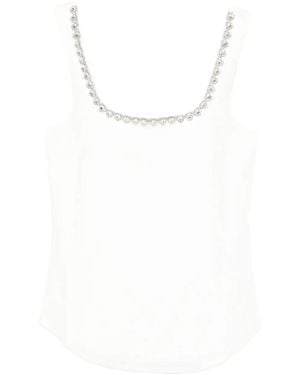 Zimmermann Embellished Neckline Top - White