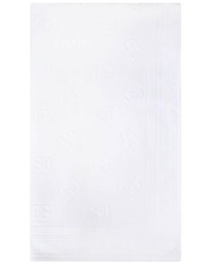 Dolce & Gabbana Dg Monogram Jacquard Beach Towel - White