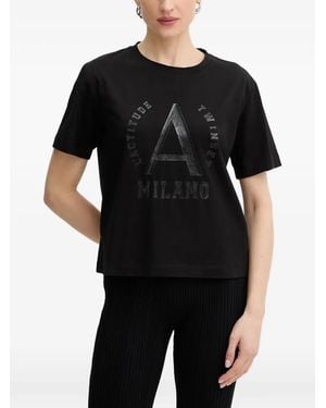 Twinset T-Shirt À Imprimé Graphique Milano - Black