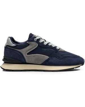 HOFF City Paneled Suede-Trim Sneakers - Blue