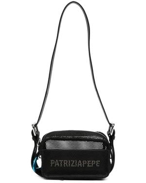 Patrizia Pepe Mesh Shoulder Bag - Black