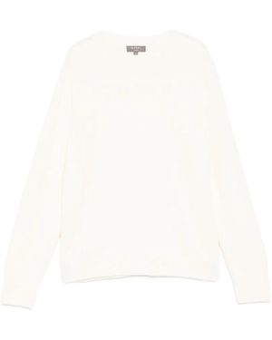 N.Peal Cashmere Haut En Cachemire Biologique À Col Rond - Blanc