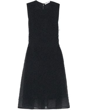 Cecilie Bahnsen Floria Brodia Matelassé Midi Dress - Black