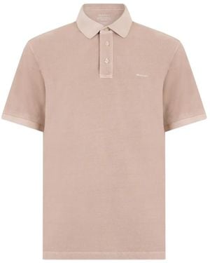 GANT Sunfaded Cotton Polo Shirt - Pink