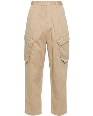 Semicouture Tapered-Leg Cargo Trousers - Natural
