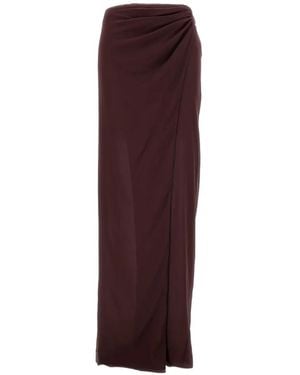ANDAMANE Phoebe Wrap Midi Skirt - Purple