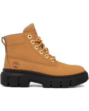 Timberland Greyfield Mid lug-sole lace-up boots - Marrón