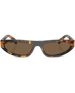 Miu Miu Lunettes De Soleil À Monture Effet Écaille De Tortue - Marron