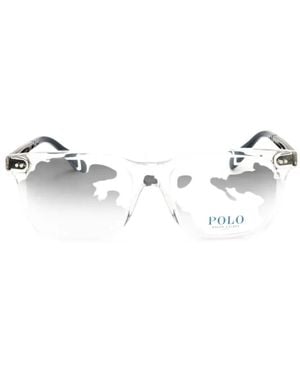 Polo Ralph Lauren Rectangle-Frame Glasses - White
