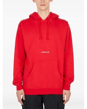 SAINTWOODS Kangaroo-Pocket Hoodie - Red