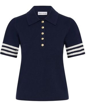 Rebecca Vallance Polo À Rayures - Bleu