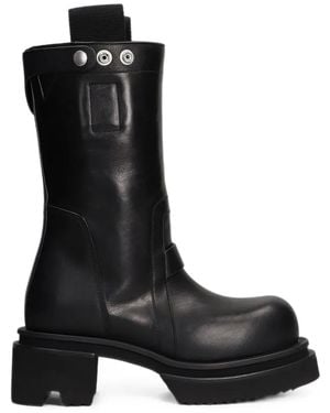 Rick Owens Platform Leather Boots - Black