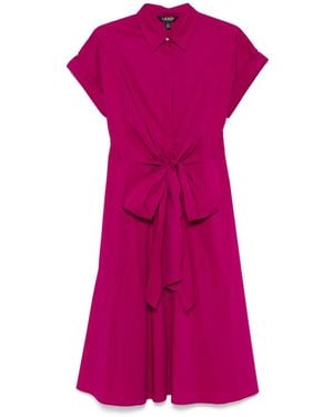 Ralph Lauren Hakan Short Sleeve Day Dress - Purple